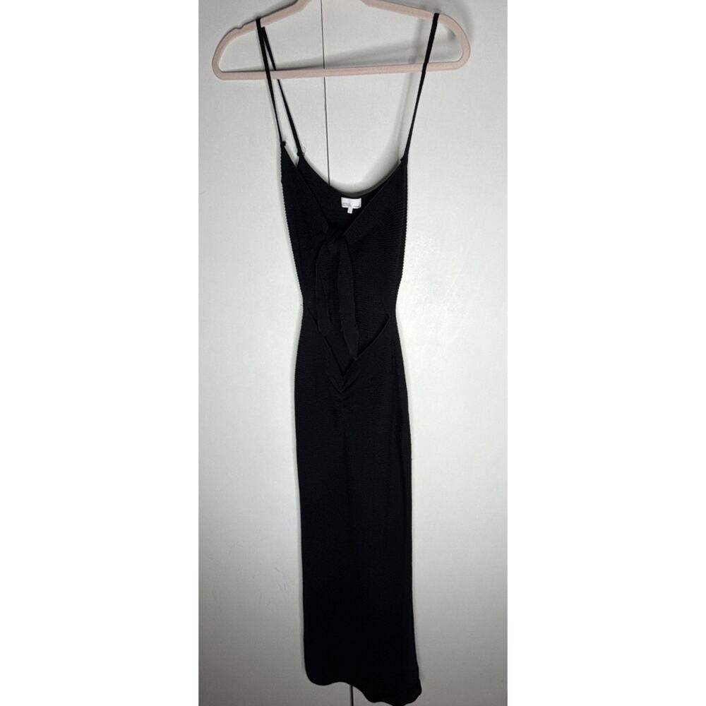 Danielle Bernstein WeWoreWhat Black Knot Front Cutout Maxi Dress Small S Sexy